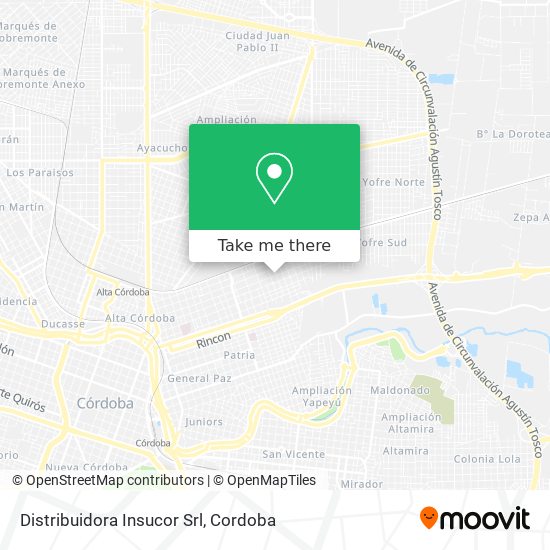 Distribuidora Insucor Srl map