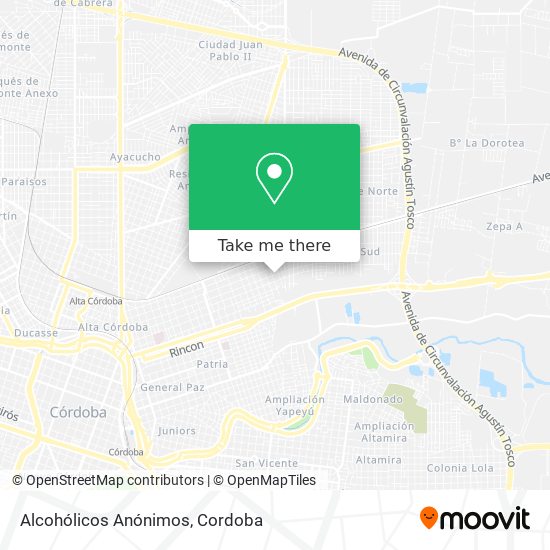 Mapa de Alcohólicos Anónimos