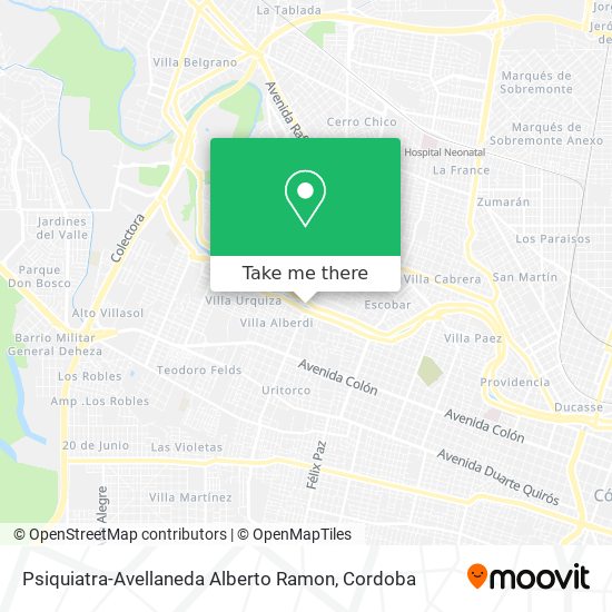 Psiquiatra-Avellaneda Alberto Ramon map