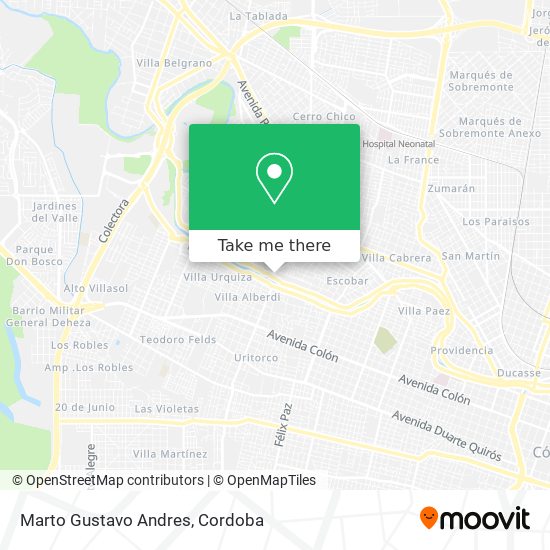 Mapa de Marto Gustavo Andres