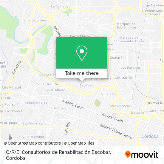 Mapa de C / R/E. Consultorios de Rehabilitación Escobar