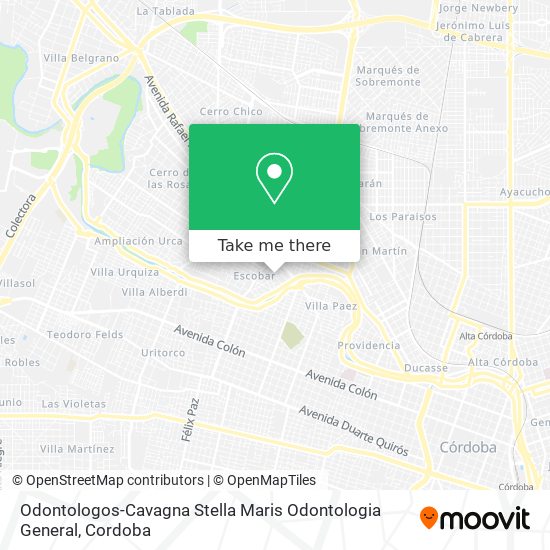 Mapa de Odontologos-Cavagna Stella Maris Odontologia General