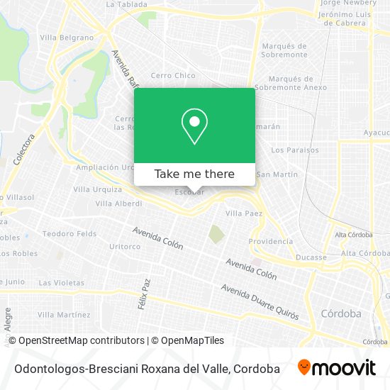 Odontologos-Bresciani Roxana del Valle map