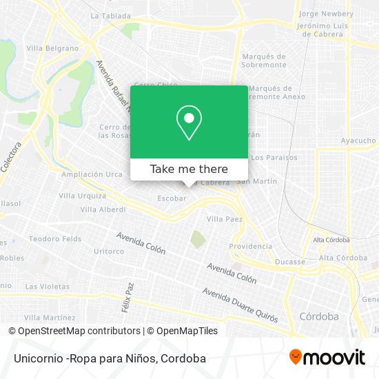 Unicornio -Ropa para Niños map