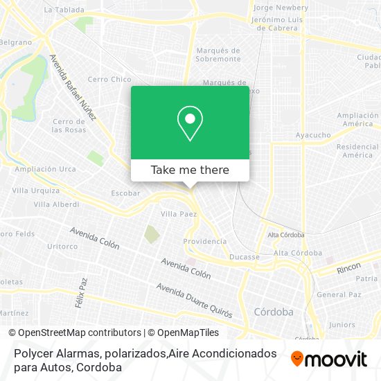 Mapa de Polycer Alarmas, polarizados,Aire Acondicionados para Autos