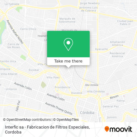 Mapa de Interfic sa - Fabricacion de Filtros Especiales
