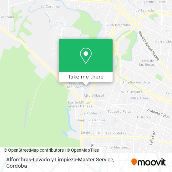 Alfombras-Lavado y Limpieza-Master Service map