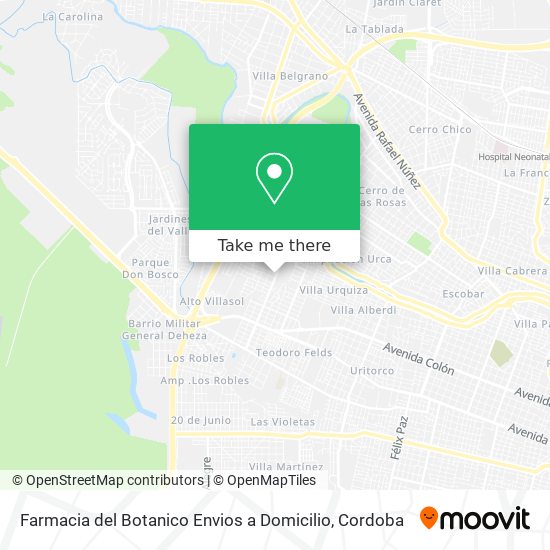 Farmacia del Botanico Envios a Domicilio map