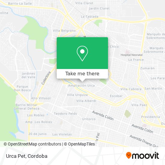 Urca Pet map