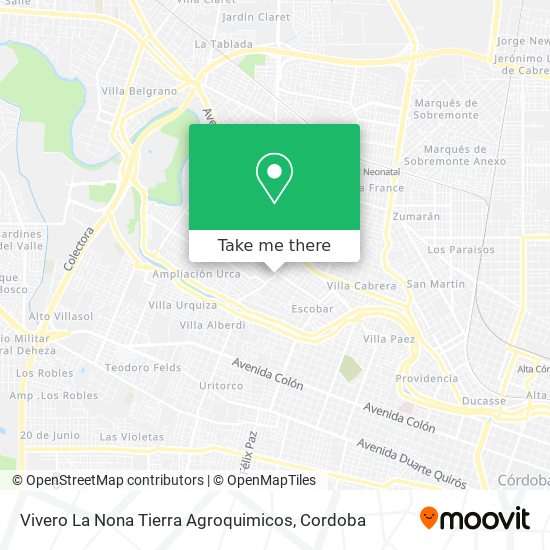 Vivero La Nona Tierra Agroquimicos map