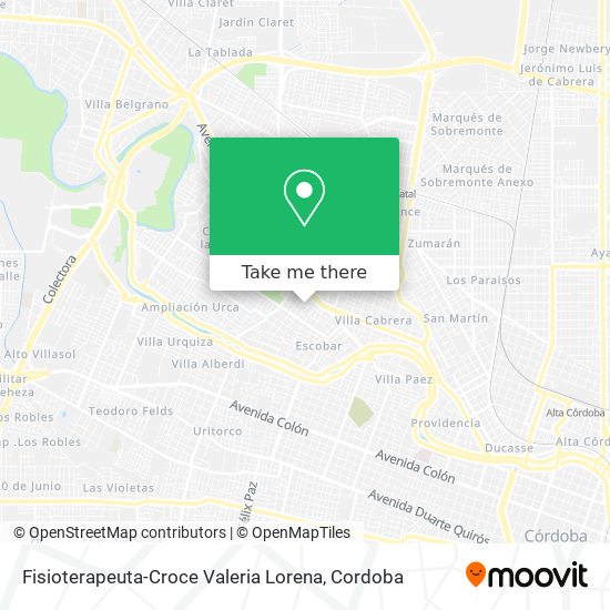 Mapa de Fisioterapeuta-Croce Valeria Lorena