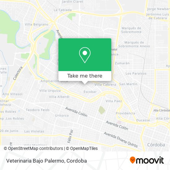 Mapa de Veterinaria Bajo Palermo