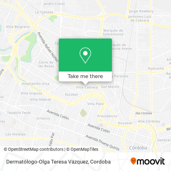 Mapa de Dermatólogo-Olga Teresa Vázquez