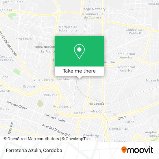 Ferretería Azulín map