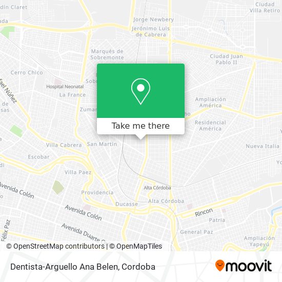Dentista-Arguello Ana Belen map