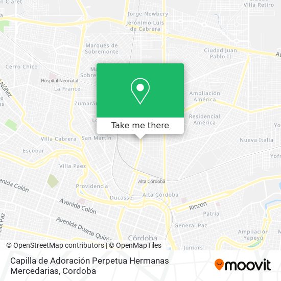 Capilla de Adoración Perpetua Hermanas Mercedarias map
