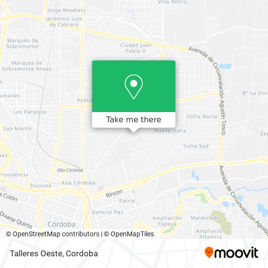 Talleres Oeste map