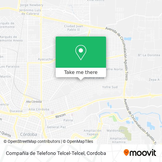 Compañía de Telefono Telcel-Telcel map