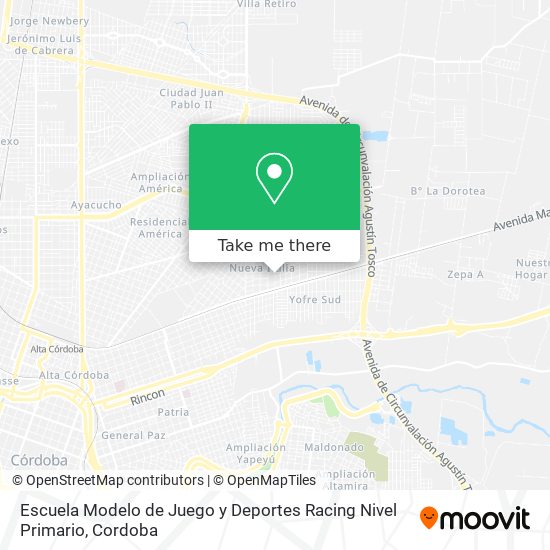 Escuela Modelo de Juego y Deportes Racing Nivel Primario map