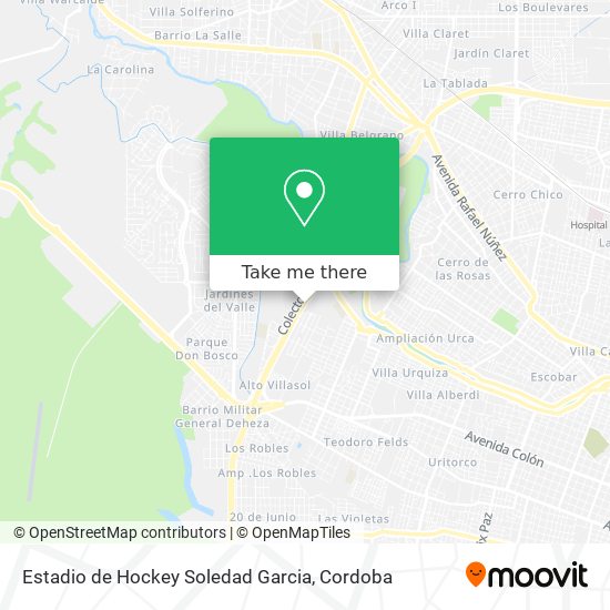 Mapa de Estadio de Hockey Soledad Garcia
