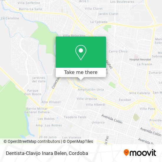 Dentista-Clavijo Inara Belen map