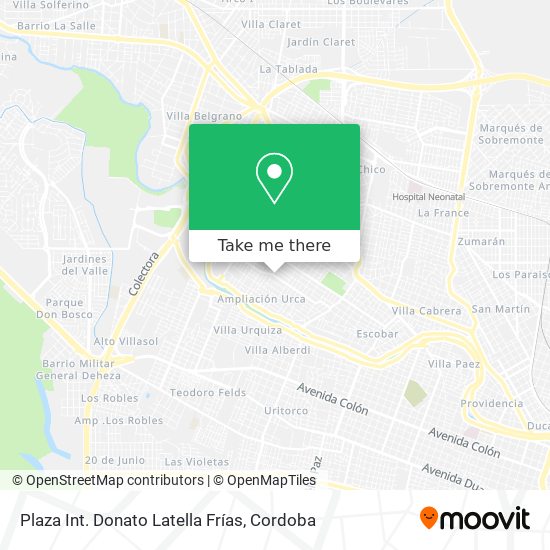 Mapa de Plaza Int. Donato Latella Frías