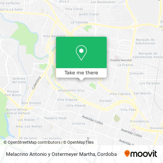 Mapa de Melacrino Antonio y Ostermeyer Martha