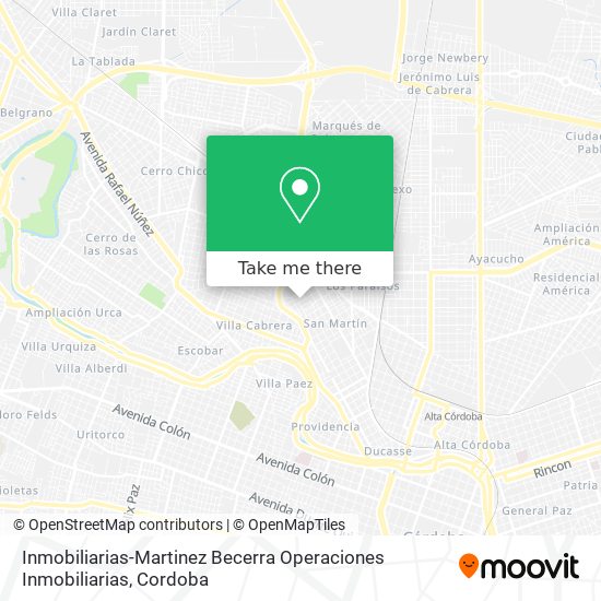 Mapa de Inmobiliarias-Martinez Becerra Operaciones Inmobiliarias