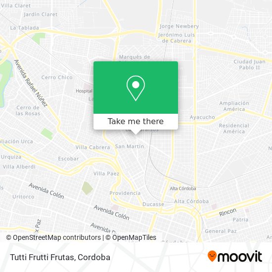 Mapa de Tutti Frutti Frutas