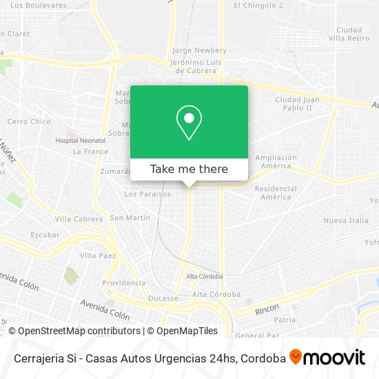 Mapa de Cerrajeria Si - Casas Autos Urgencias 24hs