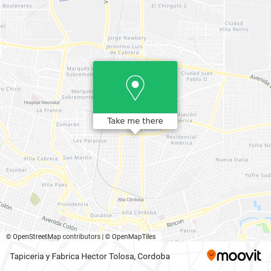 Tapiceria y Fabrica Hector Tolosa map