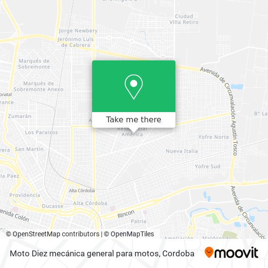 Mapa de Moto Diez mecánica general para motos
