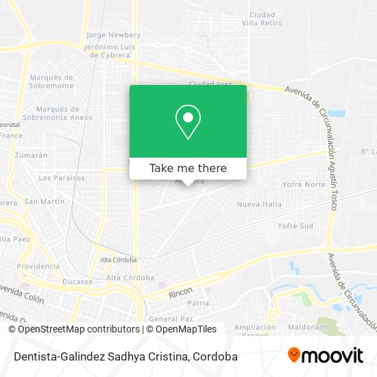 Dentista-Galindez Sadhya Cristina map