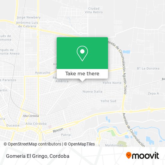 Gomería El Gringo map