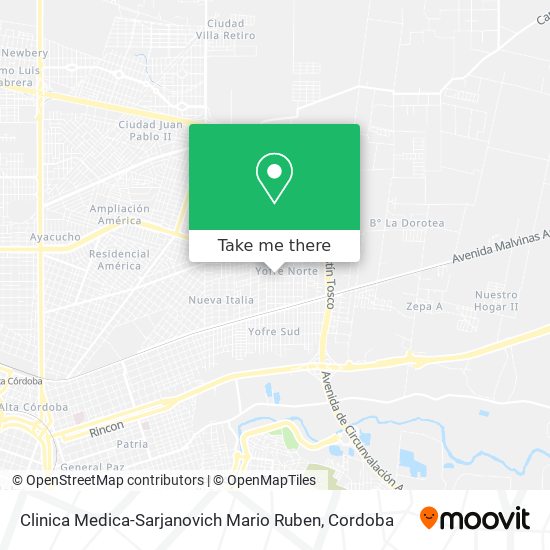 Clinica Medica-Sarjanovich Mario Ruben map