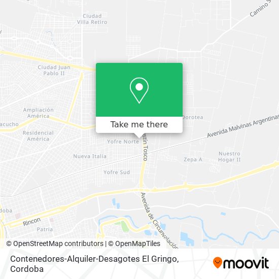 Contenedores-Alquiler-Desagotes El Gringo map