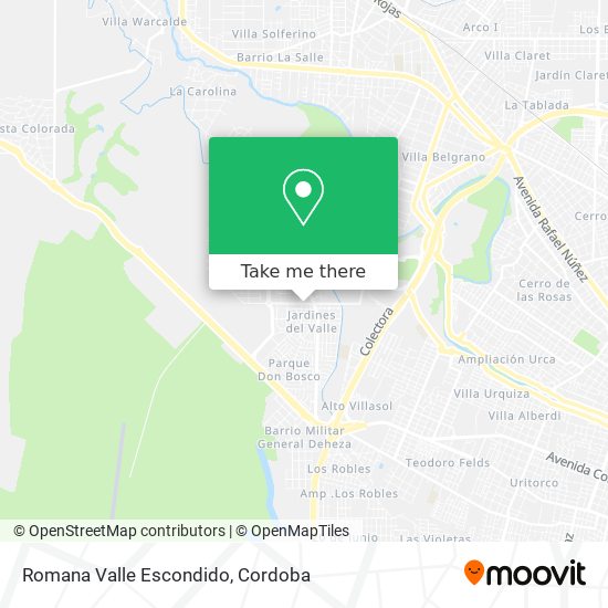 Mapa de Romana Valle Escondido