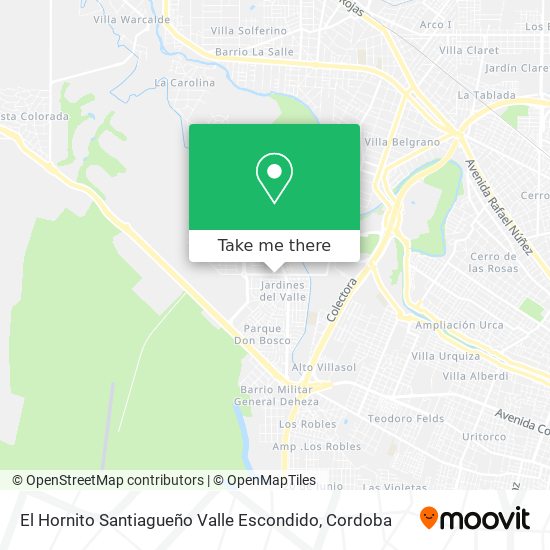 El Hornito Santiagueño Valle Escondido map