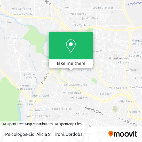 Psicologos-Lic. Alicia S. Tironi map