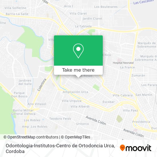 Odontologia-Institutos-Centro de Ortodoncia Urca map