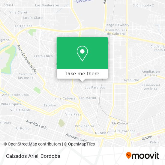 Mapa de Calzados Ariel