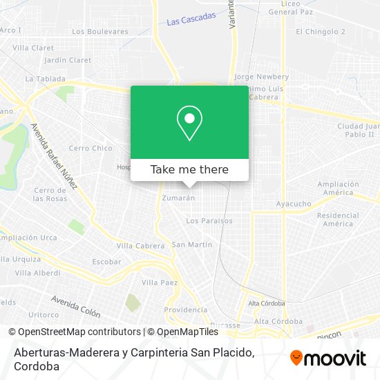 Aberturas-Maderera y Carpinteria San Placido map