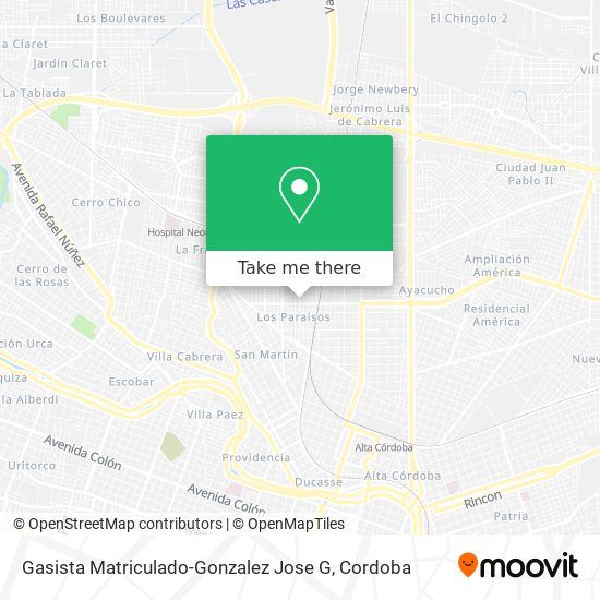 Mapa de Gasista Matriculado-Gonzalez Jose G