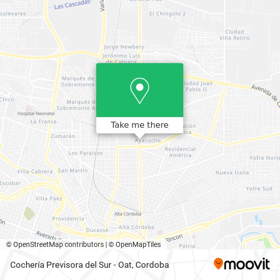 Cochería Previsora del Sur - Oat map