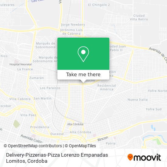 Delivery-Pizzerias-Pizza Lorenzo Empanadas Lomitos map