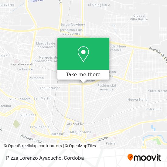 Pizza Lorenzo Ayacucho map