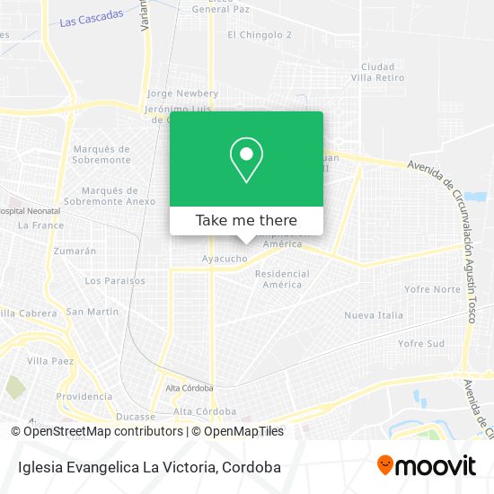 Iglesia Evangelica La Victoria map