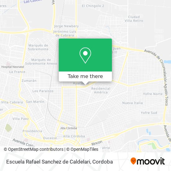 Mapa de Escuela Rafael Sanchez de Caldelari