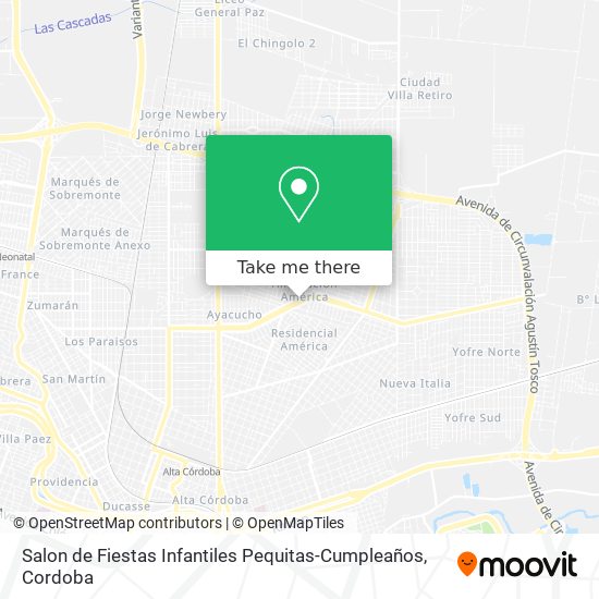 Mapa de Salon de Fiestas Infantiles Pequitas-Cumpleaños