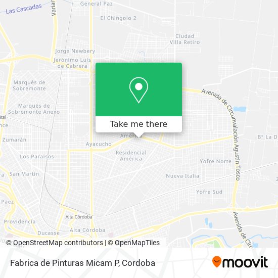 Mapa de Fabrica de Pinturas Micam P